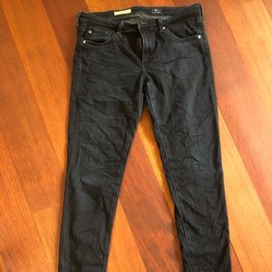 AG dark wash stretch skinny jeans